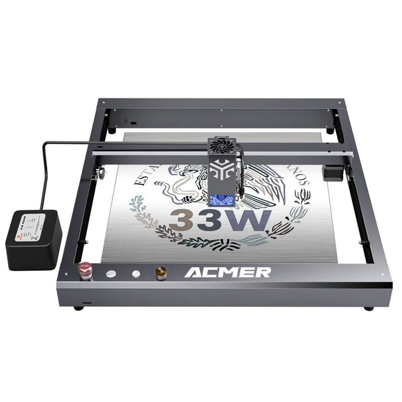 ACMER P2 33W Lazer kazıcı kesme makinesi, Ahşap Masaüstü Lazer kazıcı ve kesicisi Yüksek Hız 30000mm / min