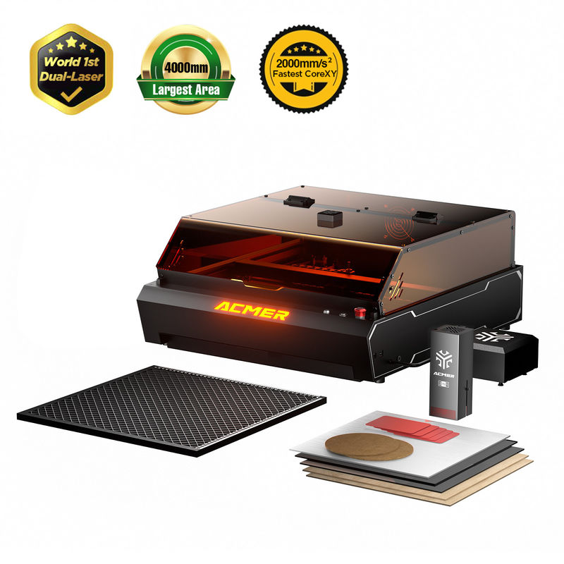 ACMER P3 2 In 1 10W Diyot Lazer & 2W IR Lazerli Çift Lazer, Lazer gravür kesme makineleri