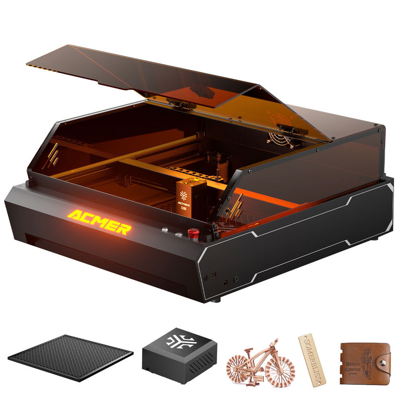 2 in 1 çift lazer lazer gravür kesme makinesi 390x400mm gravür çalışma alanı