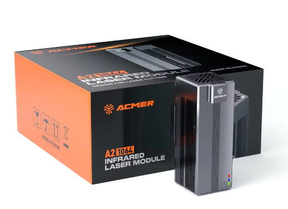 ACMER 00.3mm Dairesel Lazer Noktası 1064nm,2W IR Metal/Altın/Gümüş/Platinum/Bakır gravürü için Çift Lazer Modülü Kit
