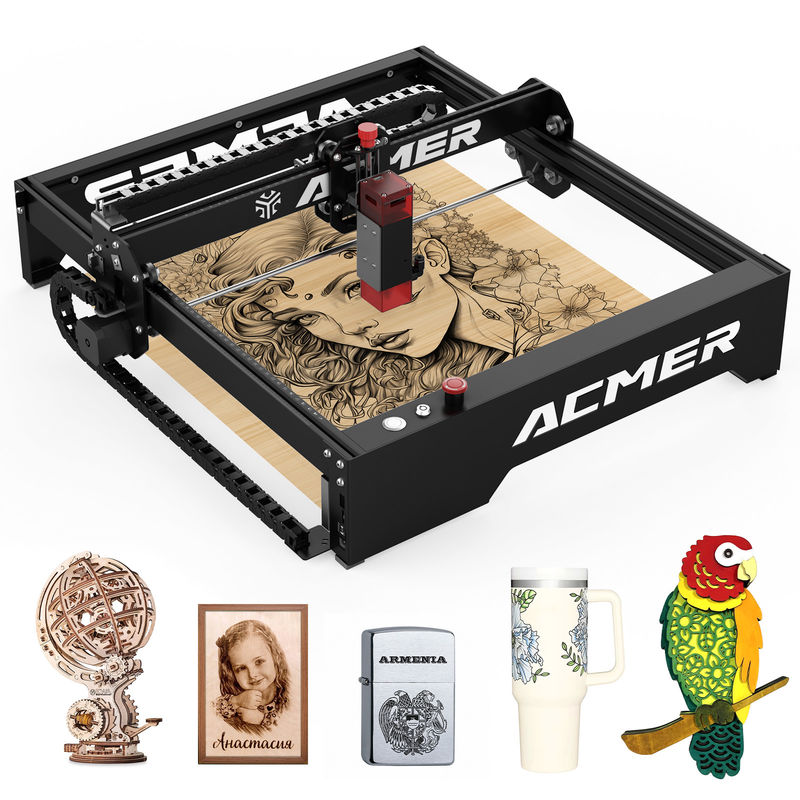 ACMER P1 10W Lazer Gravör 10000mm/min Yüksek Hızlı Masaüstü Lazer Gravür Makinesi, 20W Lazer Çıktısı