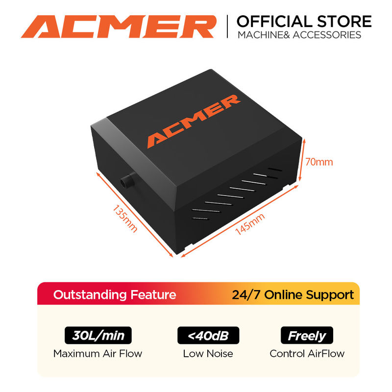 ACMER C4 Lazer kazıcı hava yardım pompası AB I ABD I İngiltere Plug 5.0-5.5 M/s Hava hızı